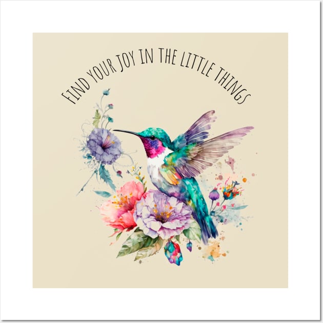 Watercolor Hummingbird | Motivational Quotes Wall Art by T-signs